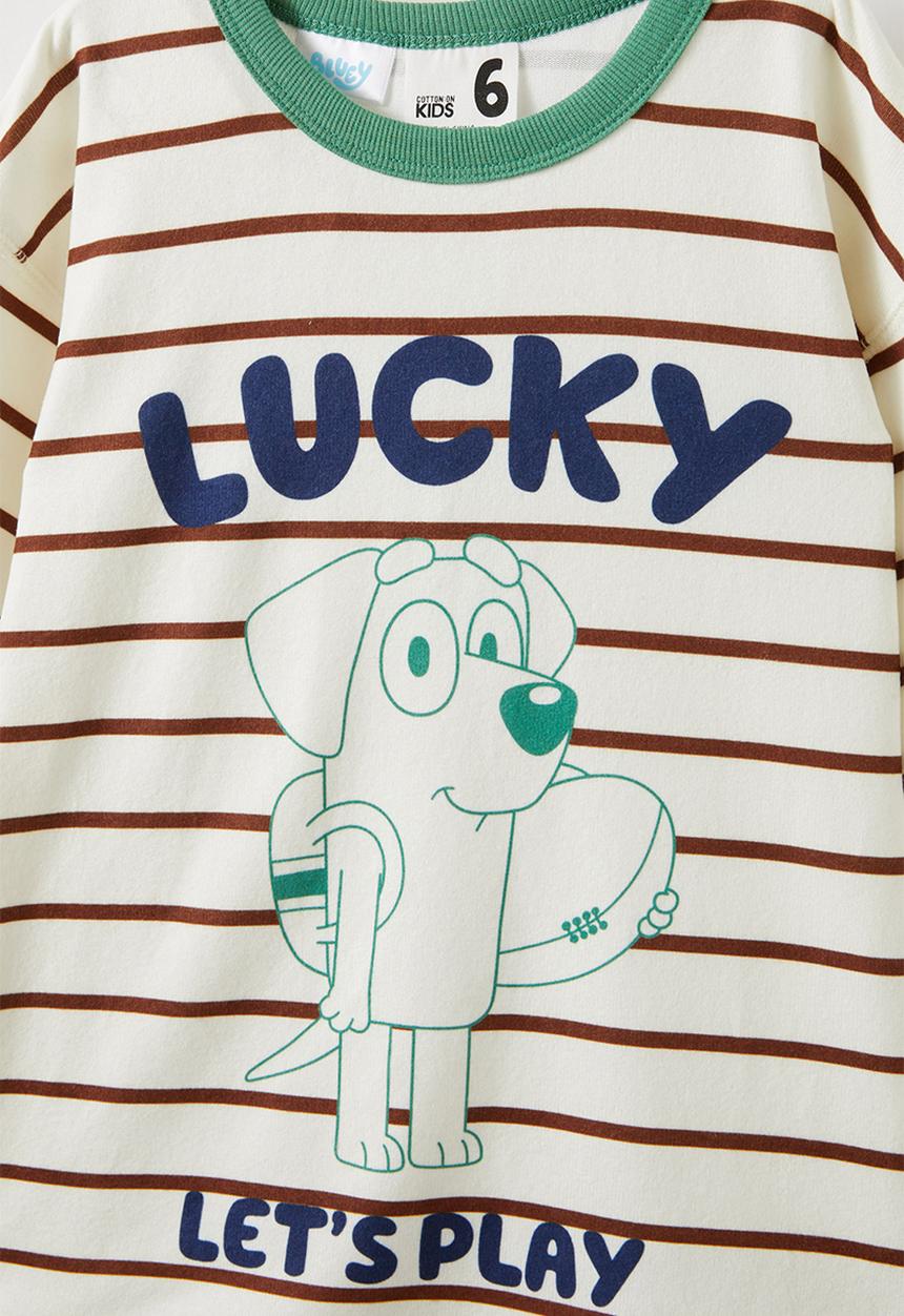 Cotton On - Damon short sleeve pyjama set license - lcn blu dark vanilla/chestnut 