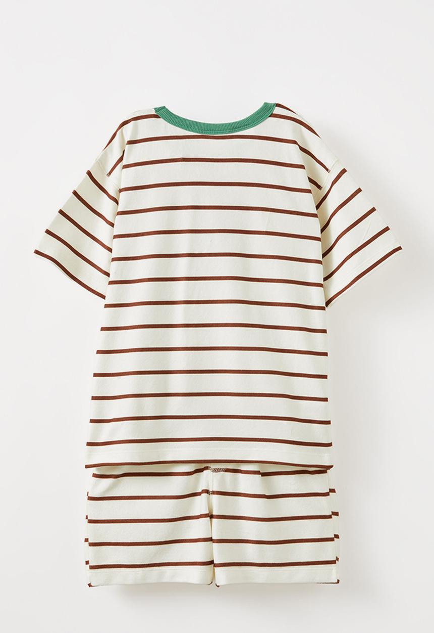 Cotton On - Damon short sleeve pyjama set license - lcn blu dark vanilla/chestnut 