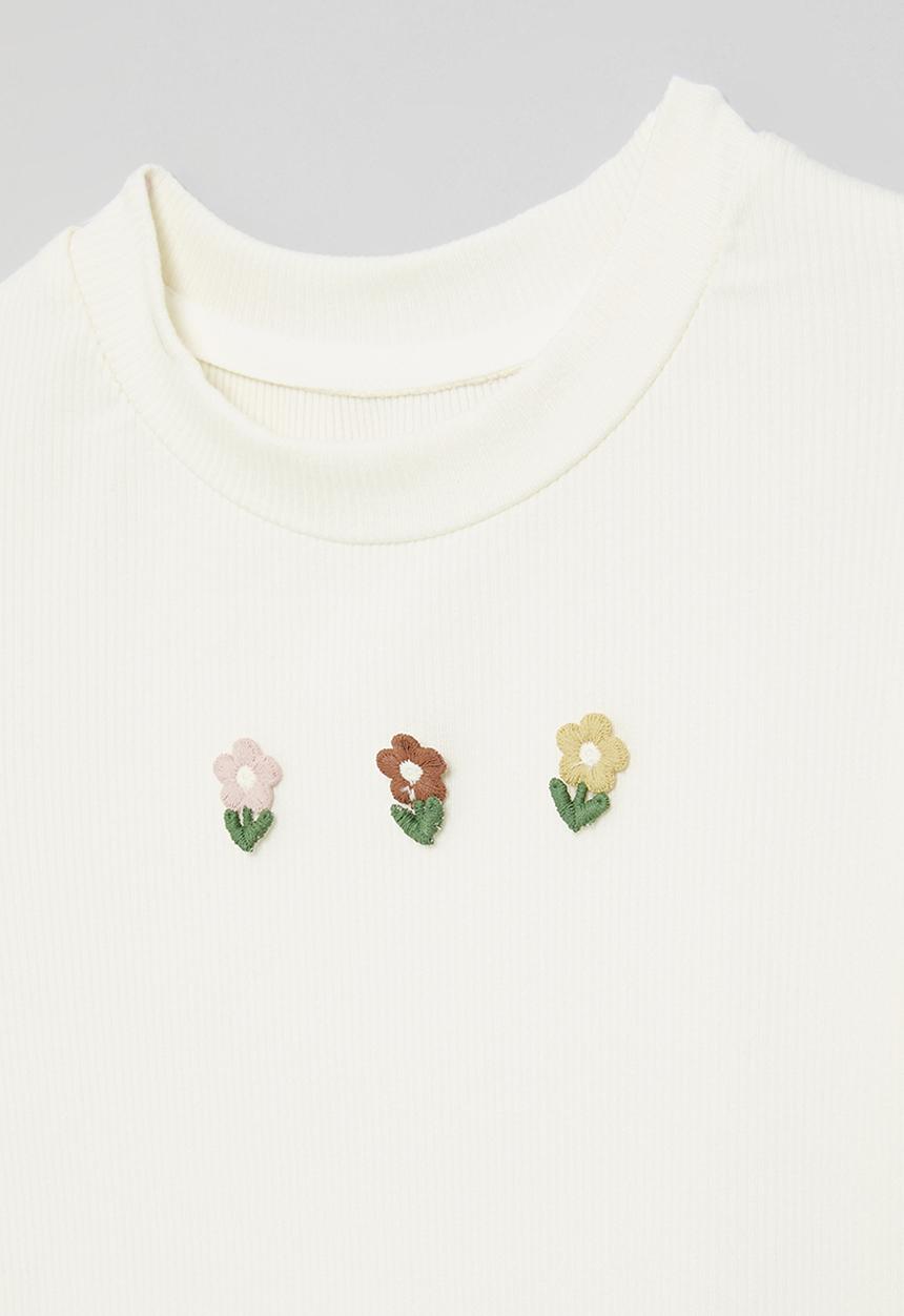 Pop Candy - Frilled long sleeve tee-white