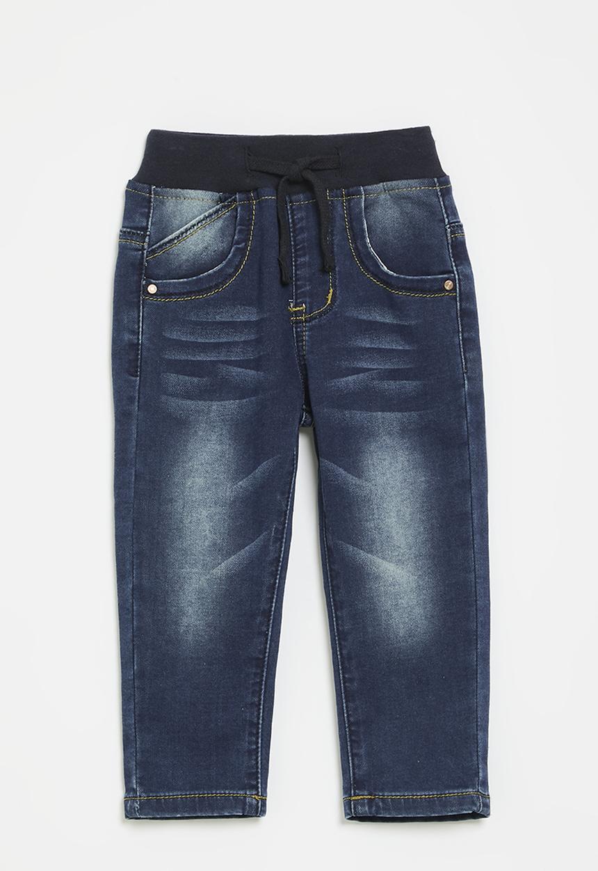 Pop Candy - Elasticated waist jeans - dark blue