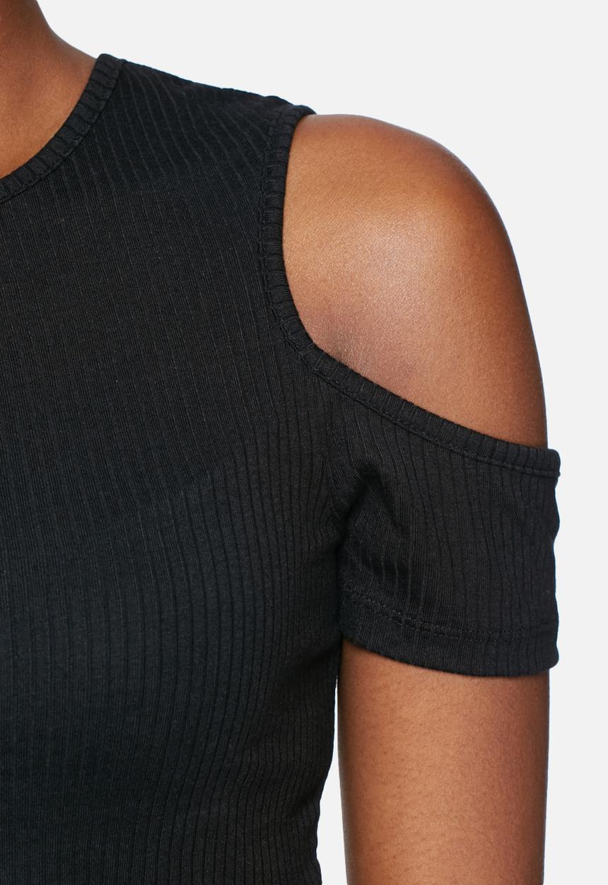 New Look - Rib cold shoulder tee