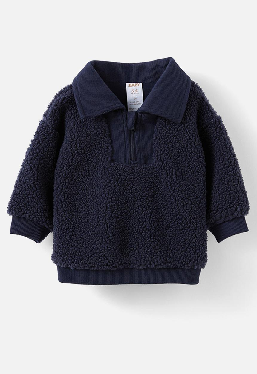 Cotton On - Teddy fleece sweater - navy ink