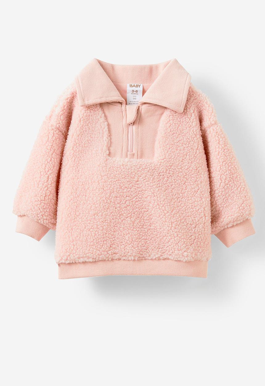 Cotton On - Teddy fleece sweater - pink pearl