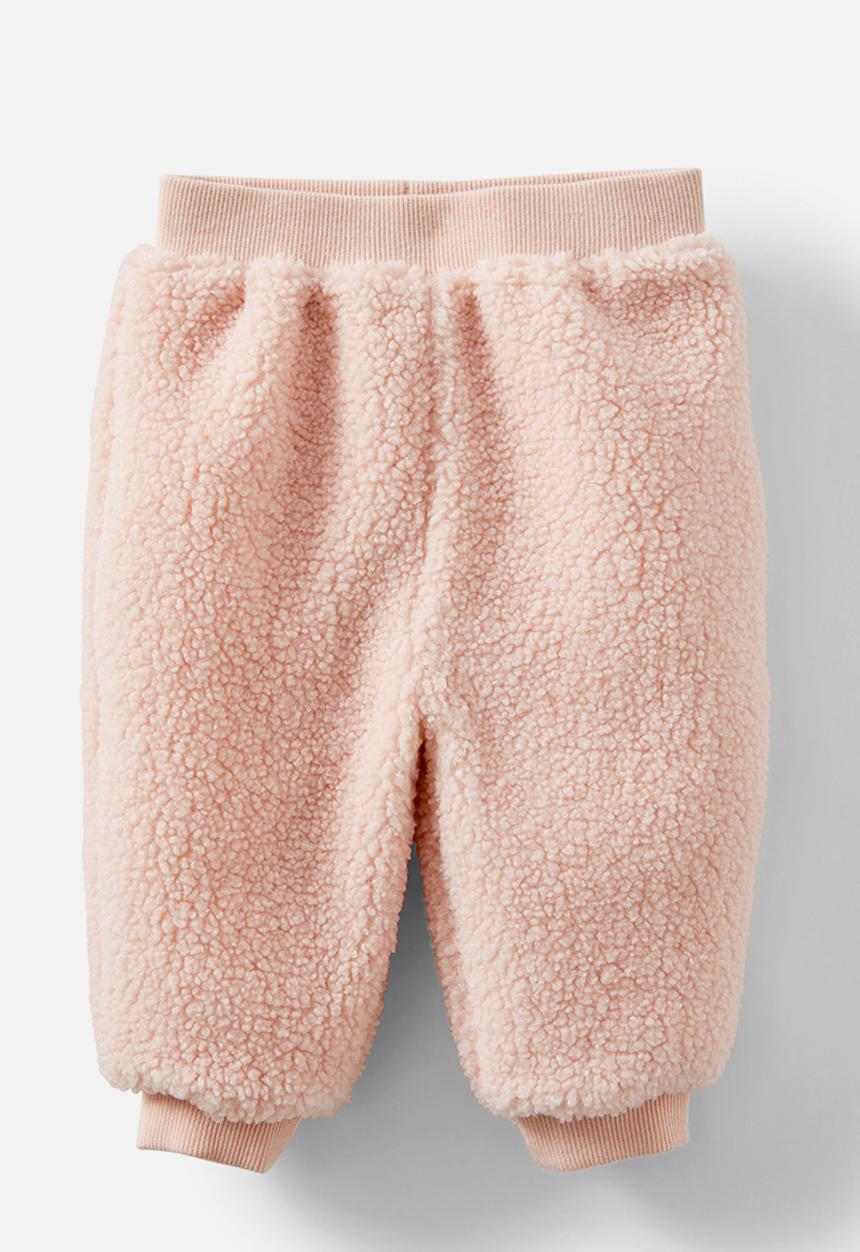 Cotton On - Teddy fleece trackpant - pink pearl