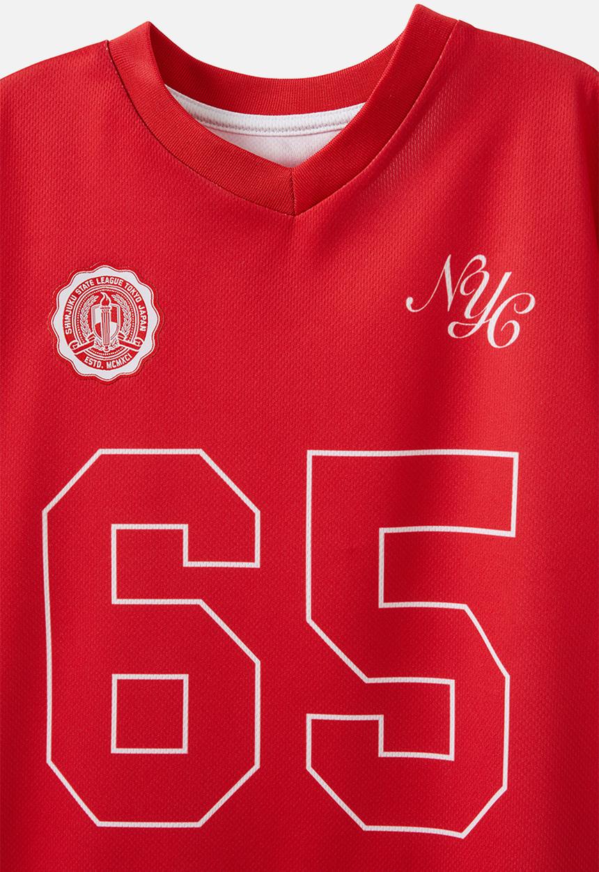 Cotton On - Lewi short sleeve sports tee - varsity red/ 72
