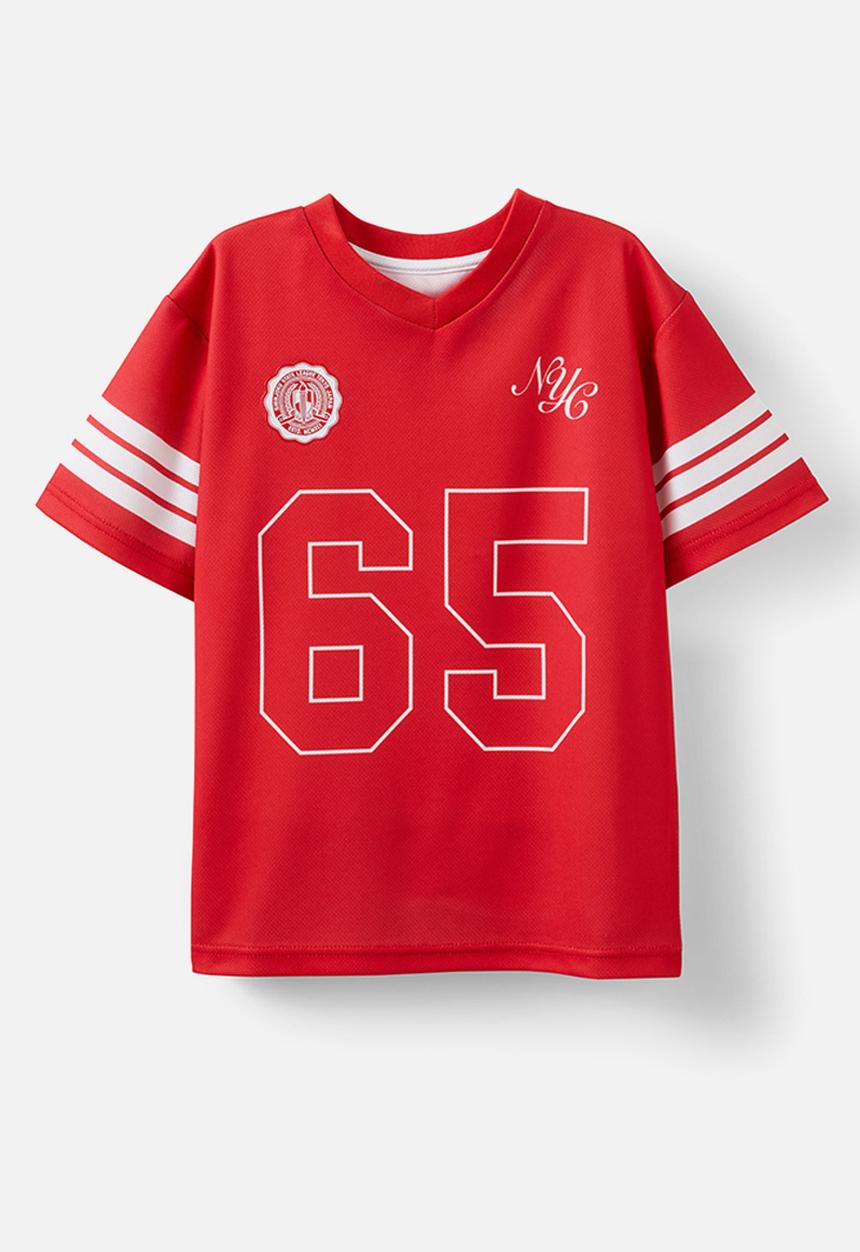 Cotton On - Lewi short sleeve sports tee - varsity red/ 72