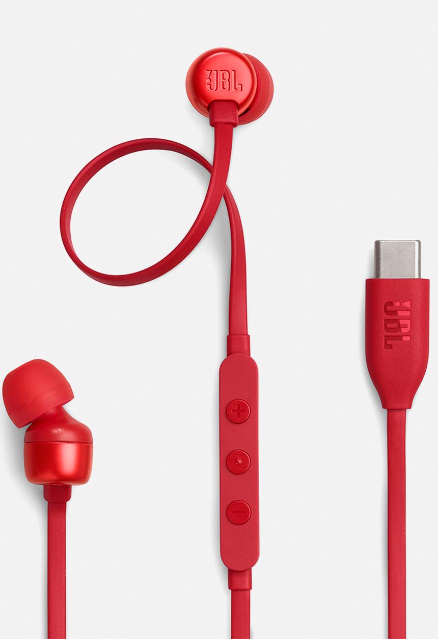 JBL - T310C USB-C In-Ear Headphones - Red