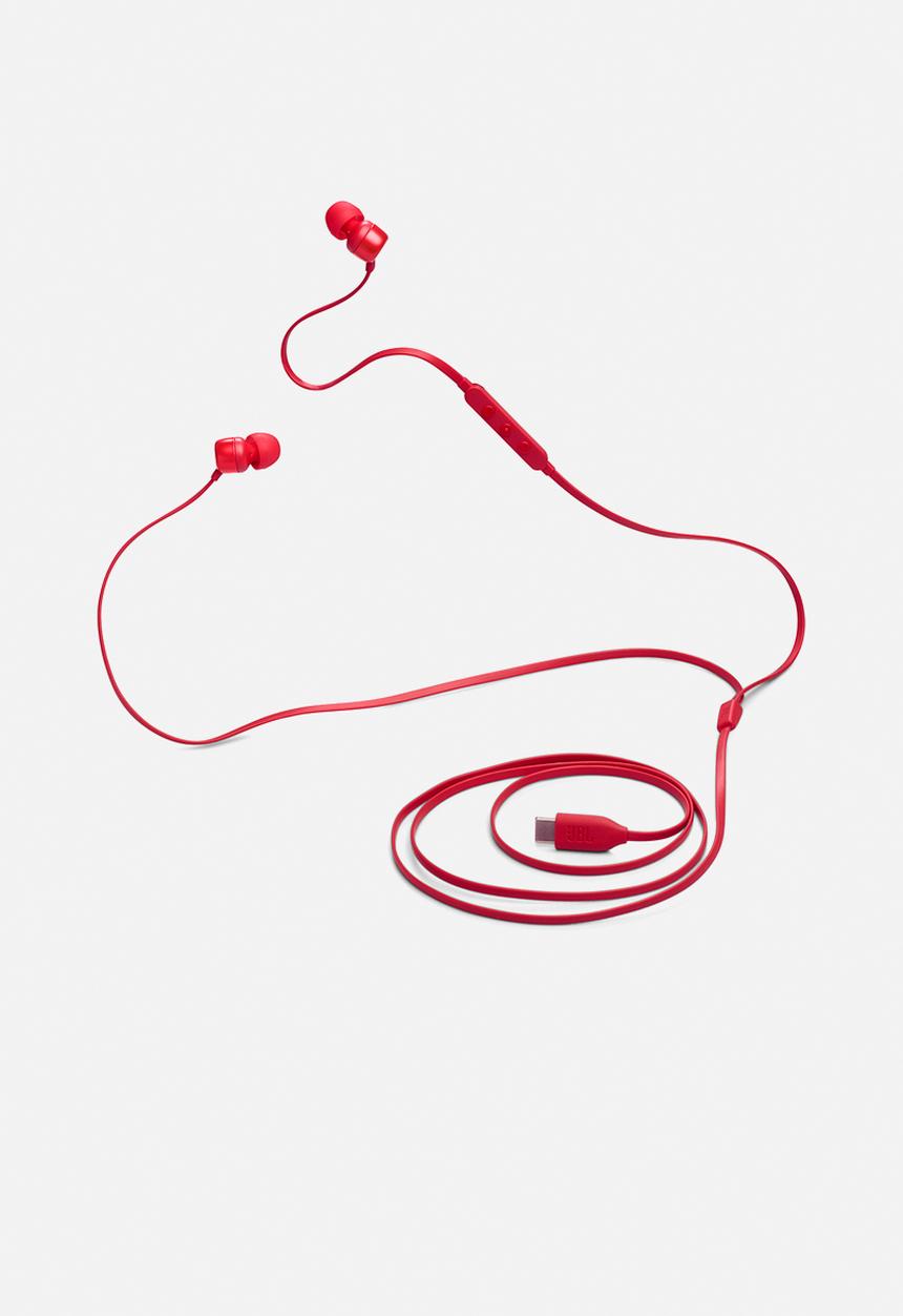 JBL - T310C USB-C In-Ear Headphones - Red