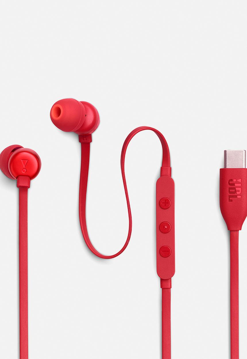 JBL - T310C USB-C In-Ear Headphones - Red