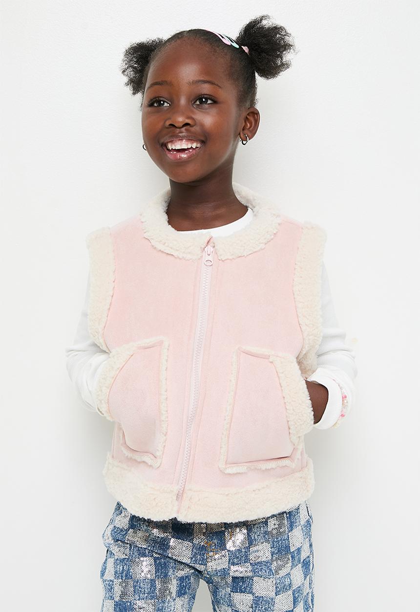 Pop Candy - Shearling lined gilet - pink