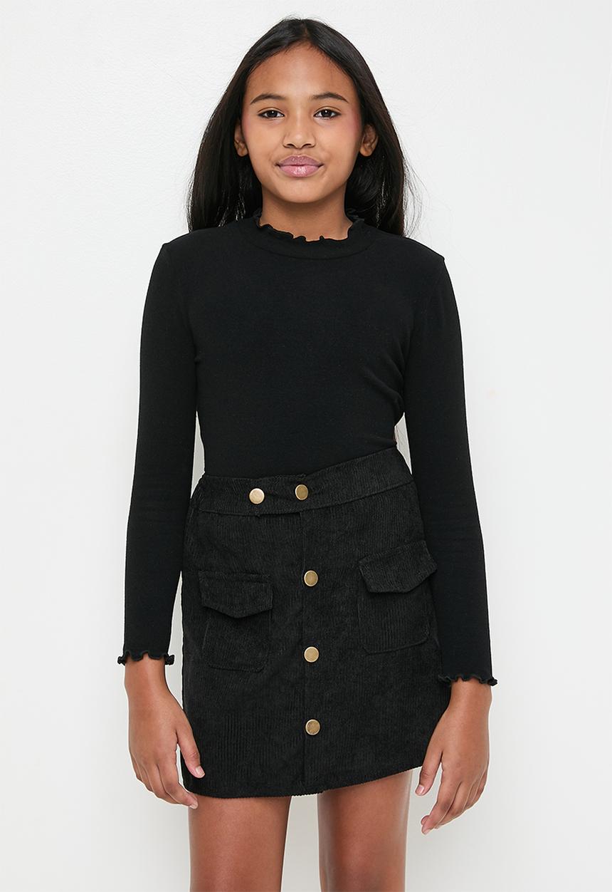 Pop Candy - Cord mini skirt - black