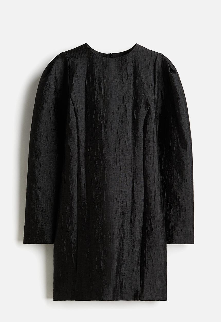 H&M - Jacquard-weave dress - black