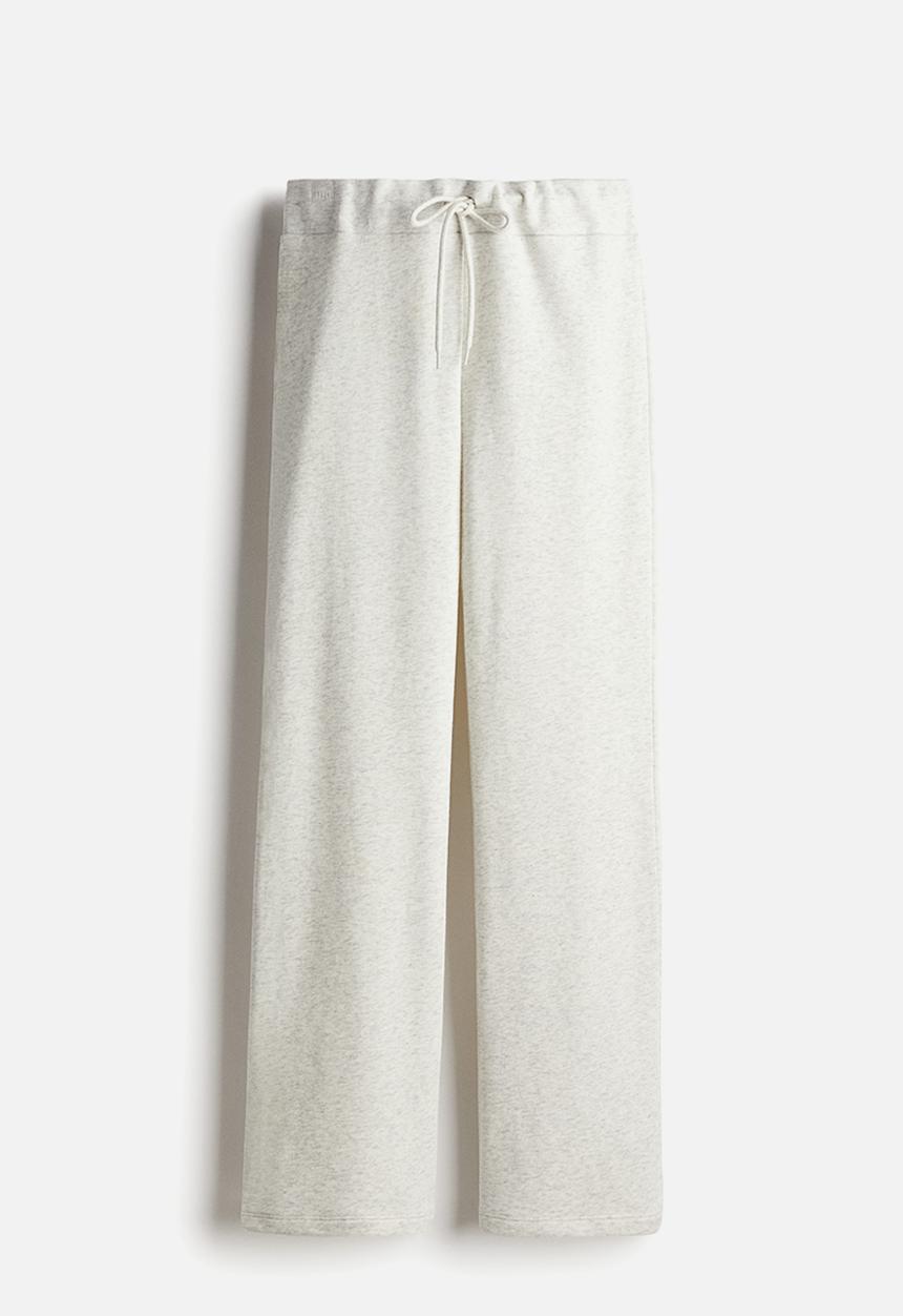 H&M - Straight joggers - light grey marl