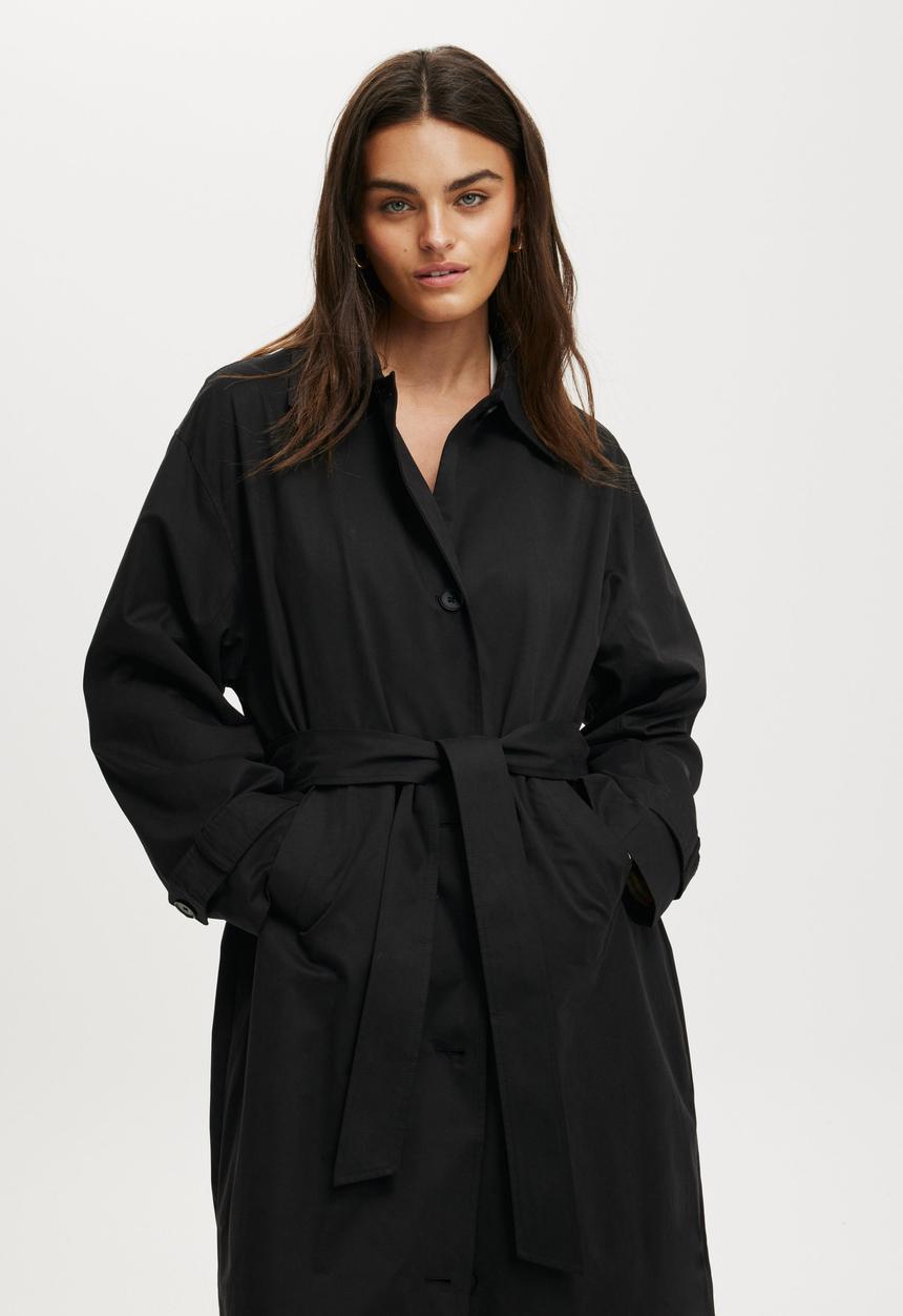 Cotton On - Ellie trench coat - black