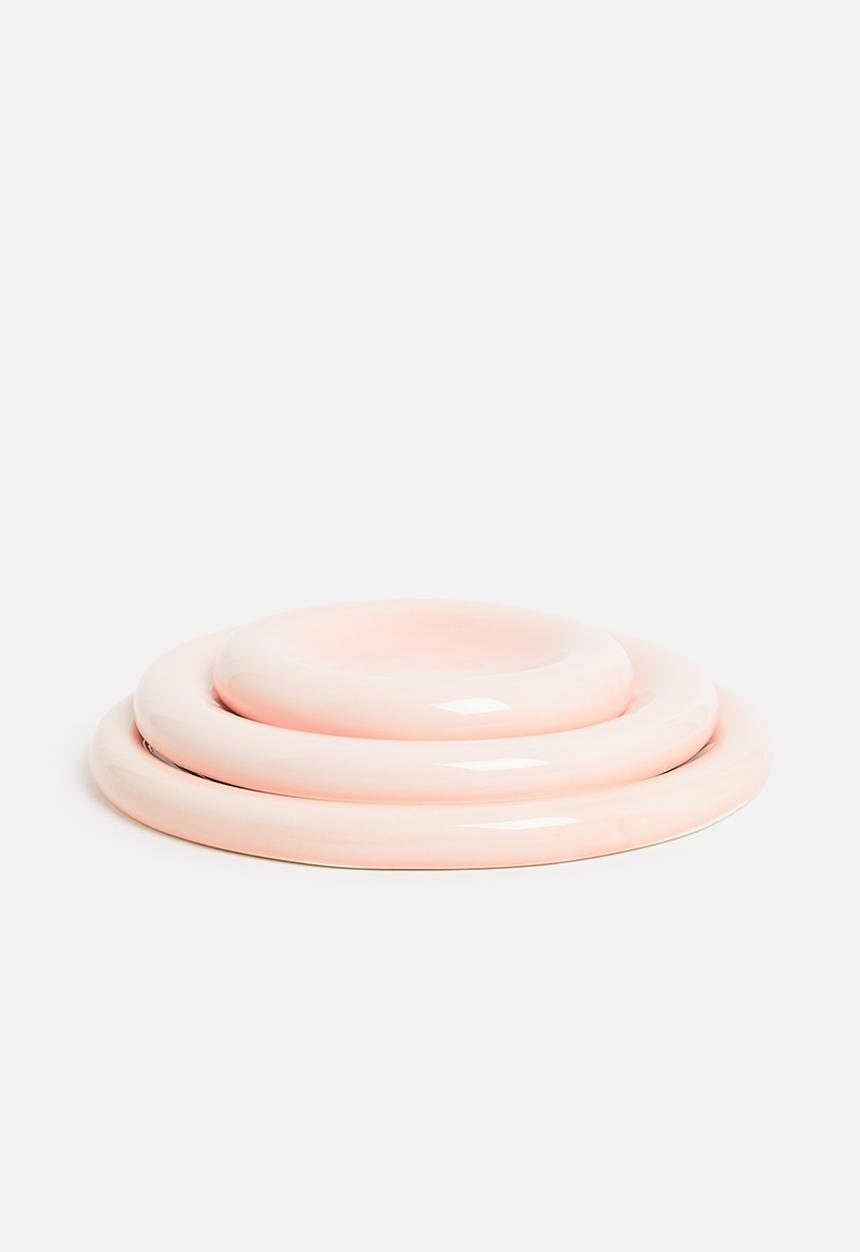 Urchin Art - Medium Luna serving plate - Salmon