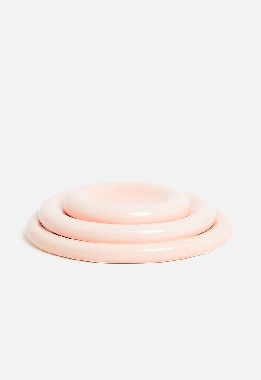 Urchin Art - Large Luna serving plate - Salmon