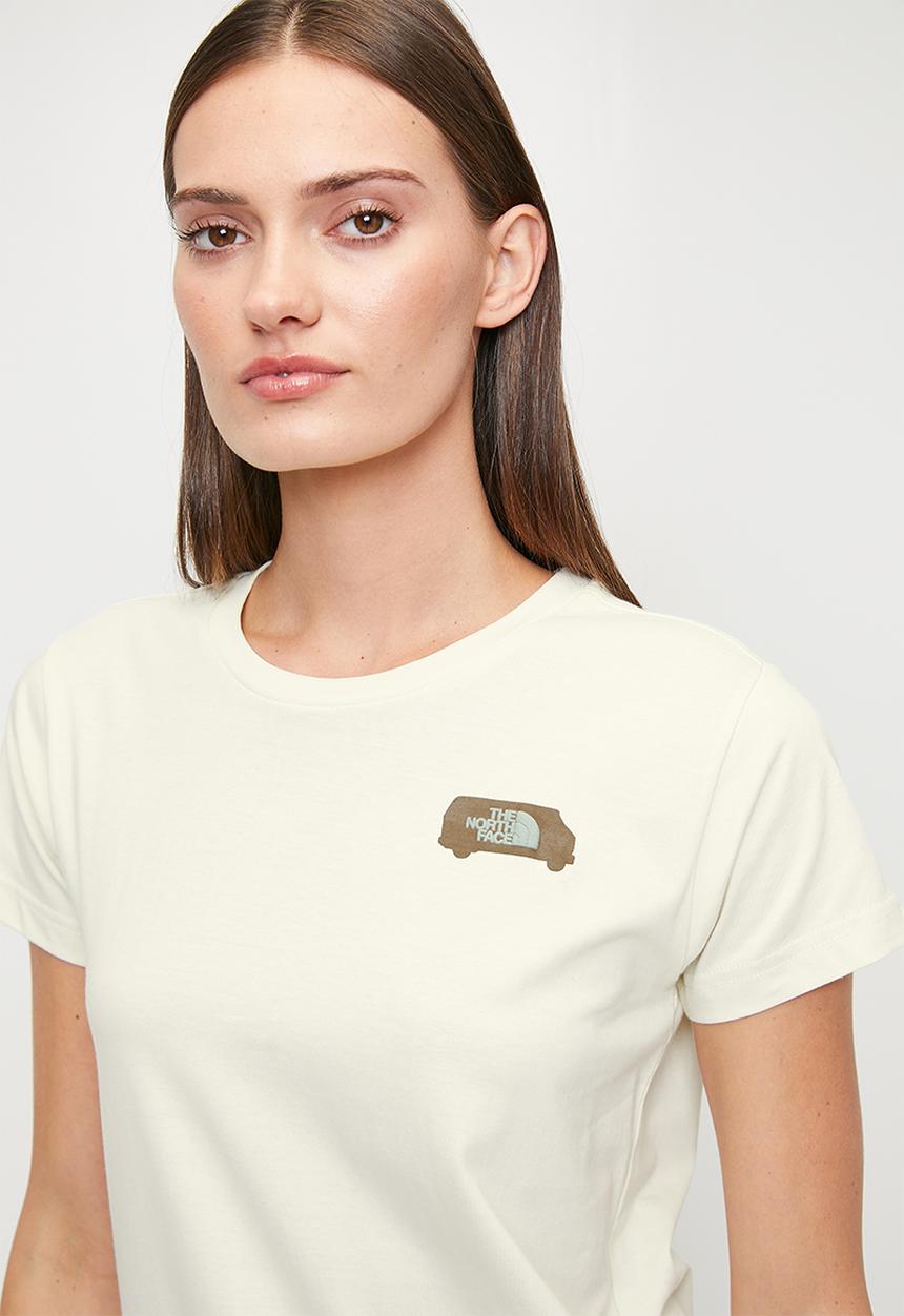 The North Face - W Ss Outdoor Graphic Tee - White Dune