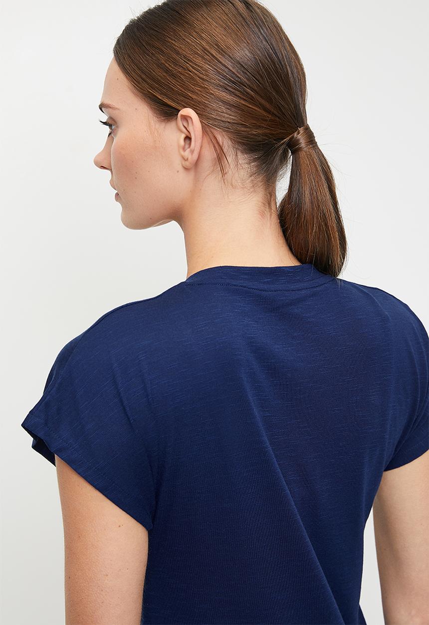 adidas Performance - Linear logo Tee - Dark Blue/White