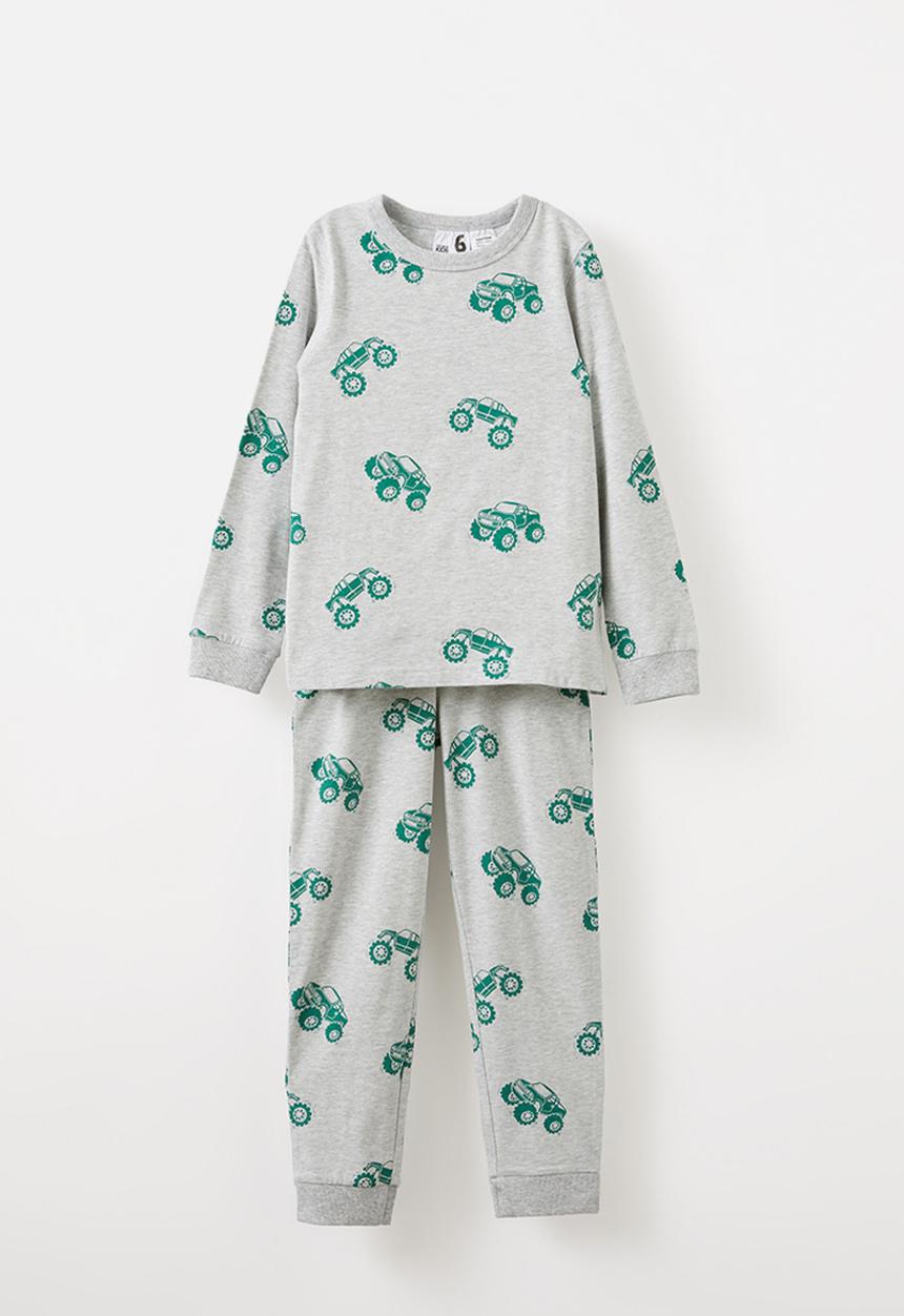 Cotton On - Ace long sleeve pyjama set - cloud marle/trucks