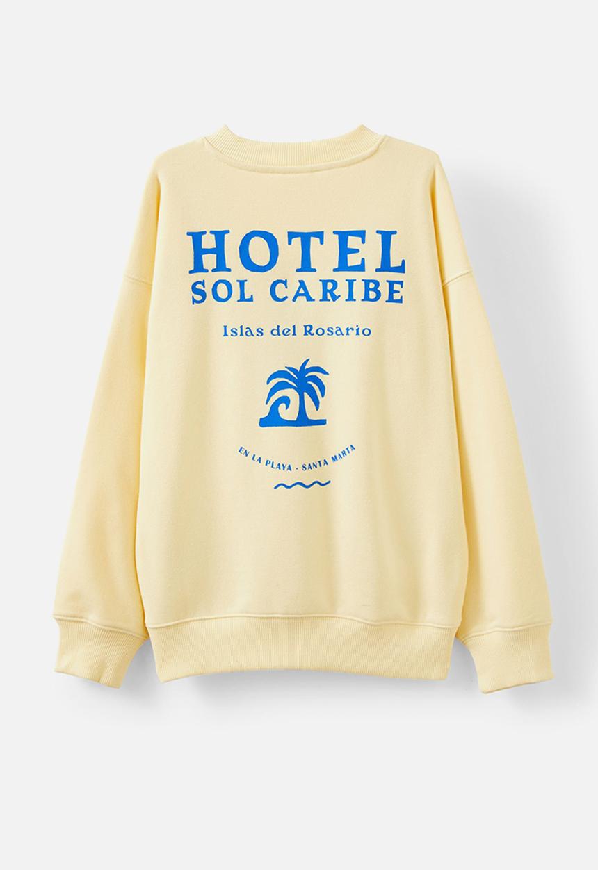 Cotton On - Sammy oversize crew - lemon squash/hotel sol caribe