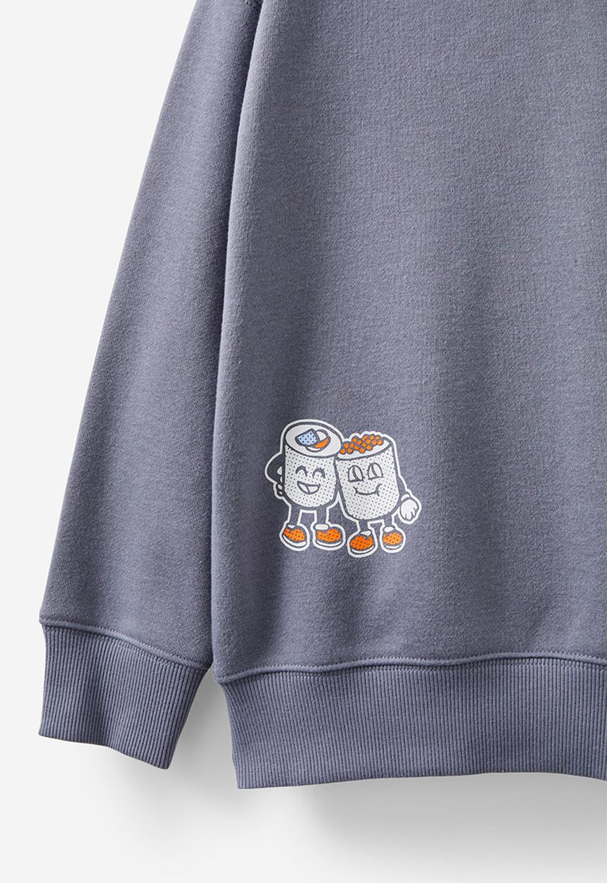 Cotton On - Sammy oversize hoodie - steel/sushi squad