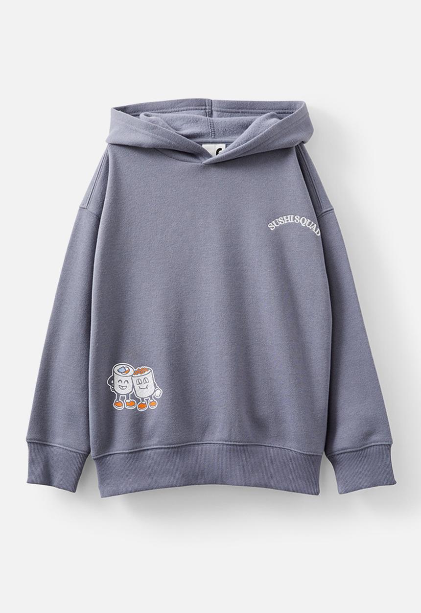 Cotton On - Sammy oversize hoodie - steel/sushi squad