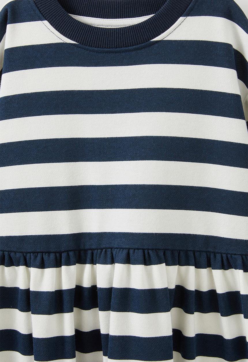 Cotton On - Sammy fleece dress - squid ink/stripe