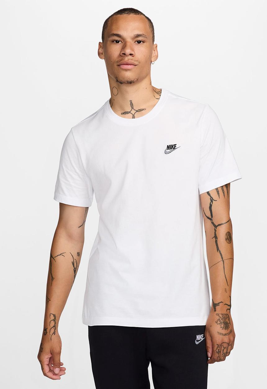 Nike - NSW Club DT Tee  - WHITE/COOL GREY/BLACK