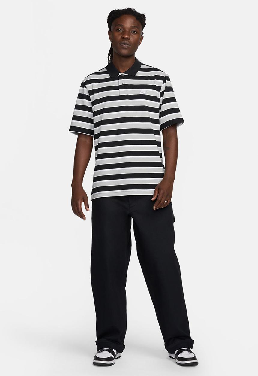 Nike - Club Striped Polo - Black/White