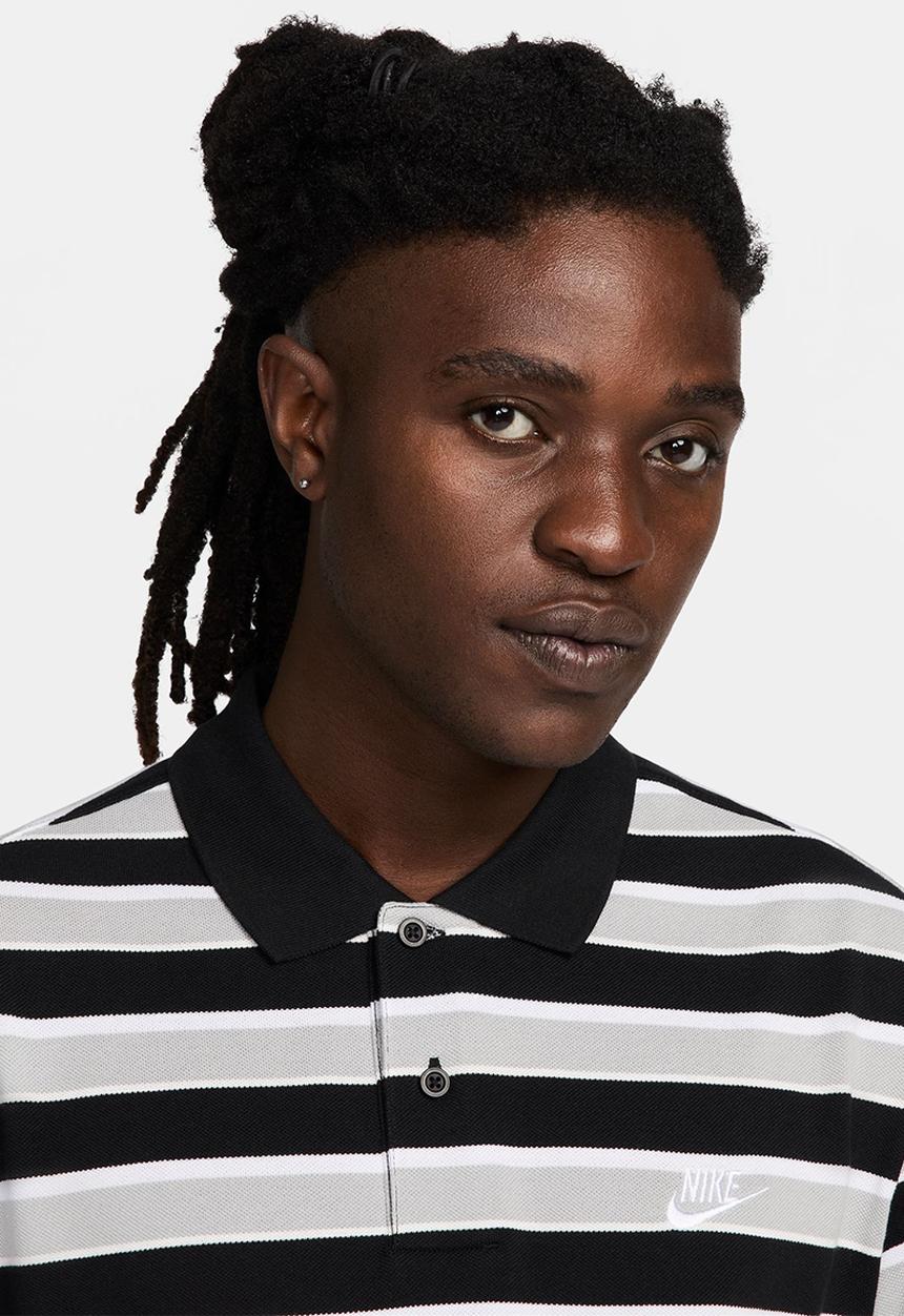 Nike - Club Striped Polo - Black/White