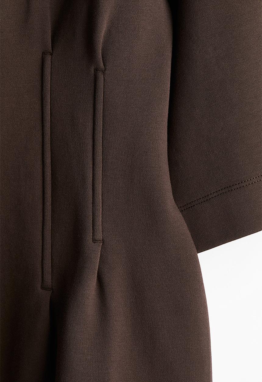 H&M - Waisted T-shirt - dark brown