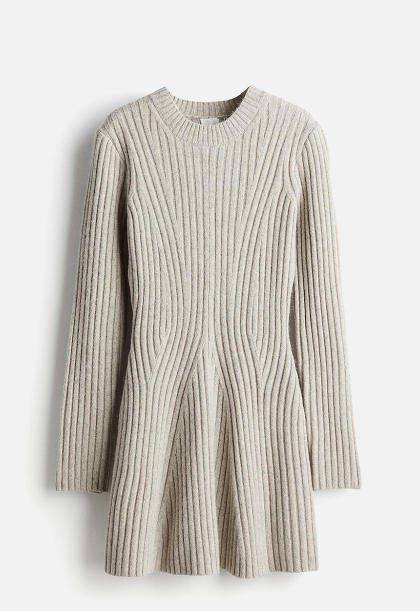 H&M - Rib-knit dress - beige