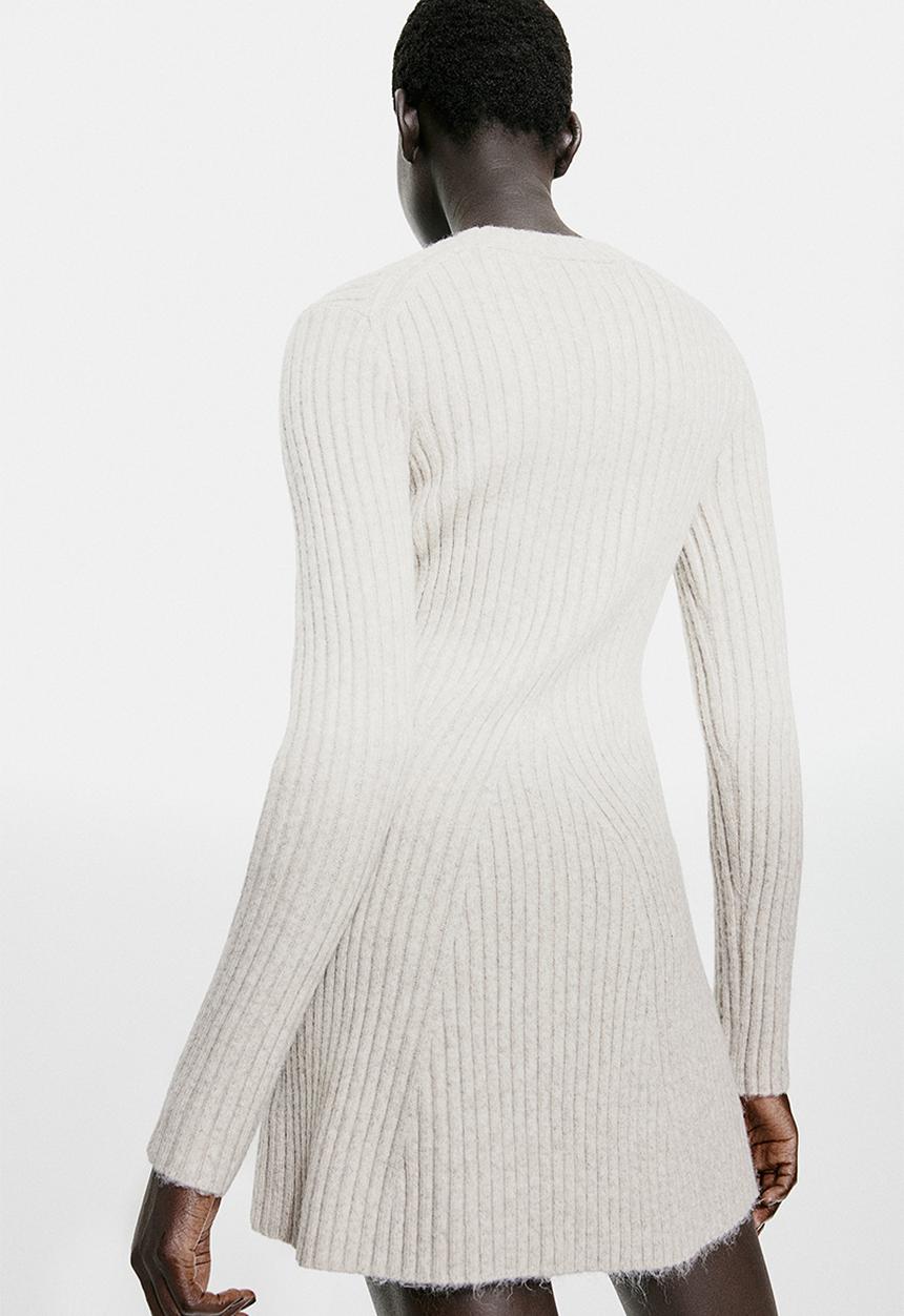 H&M - Rib-knit dress - beige