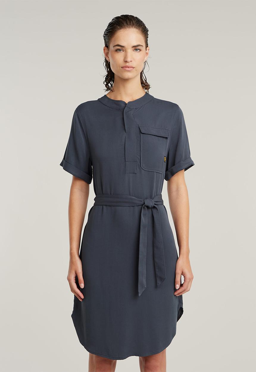 G-STAR - Belted Dress Wmn - Petrol