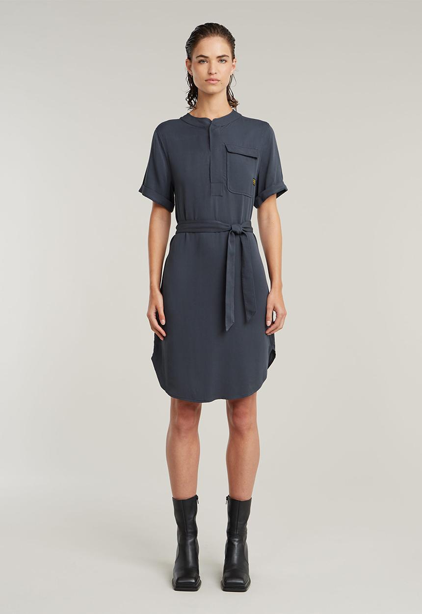 G-STAR - Belted Dress Wmn - Petrol