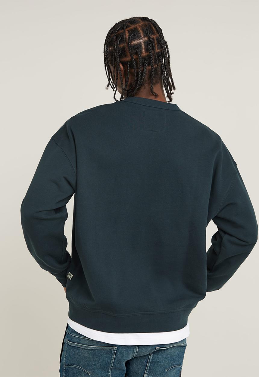 G-STAR - Chenille G-script loose r sw - legion blue