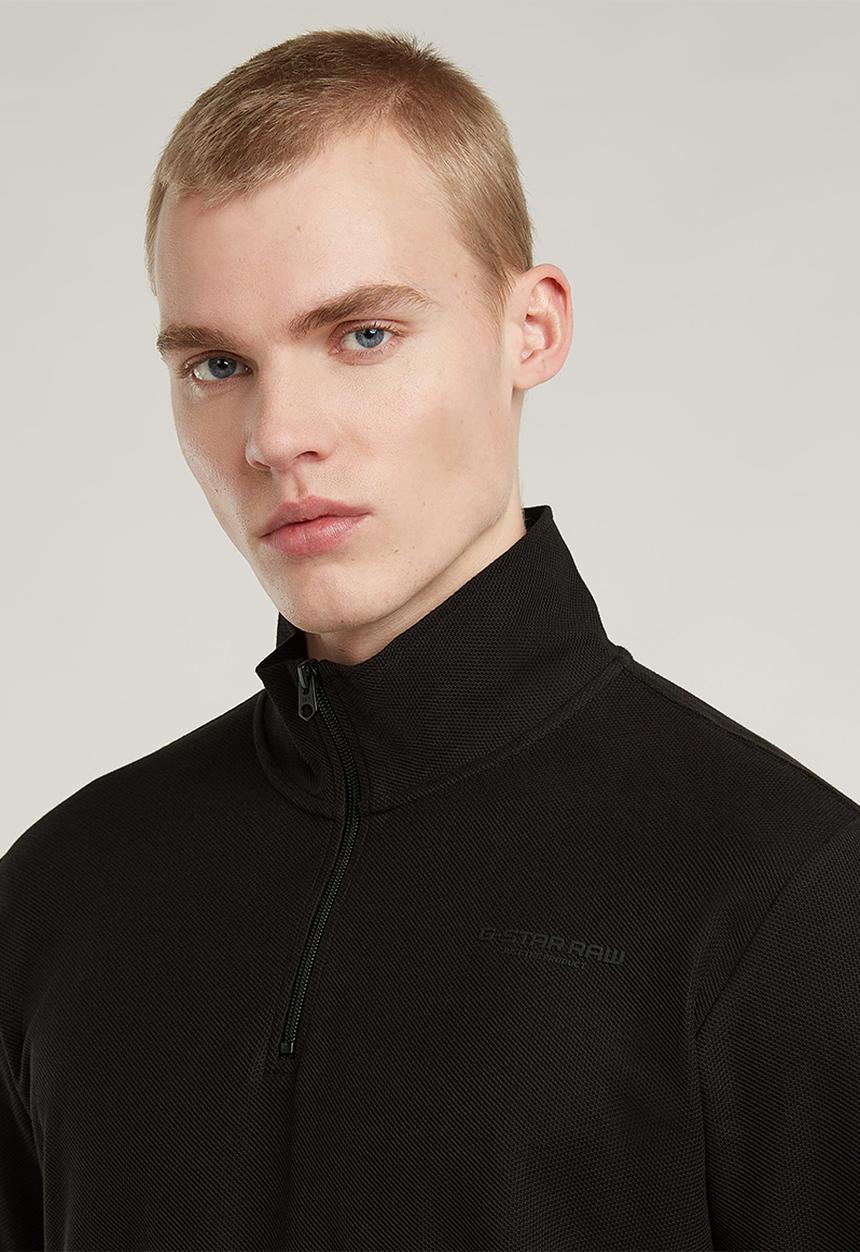 G-STAR - Half zip tweeter r t l\s - dk black