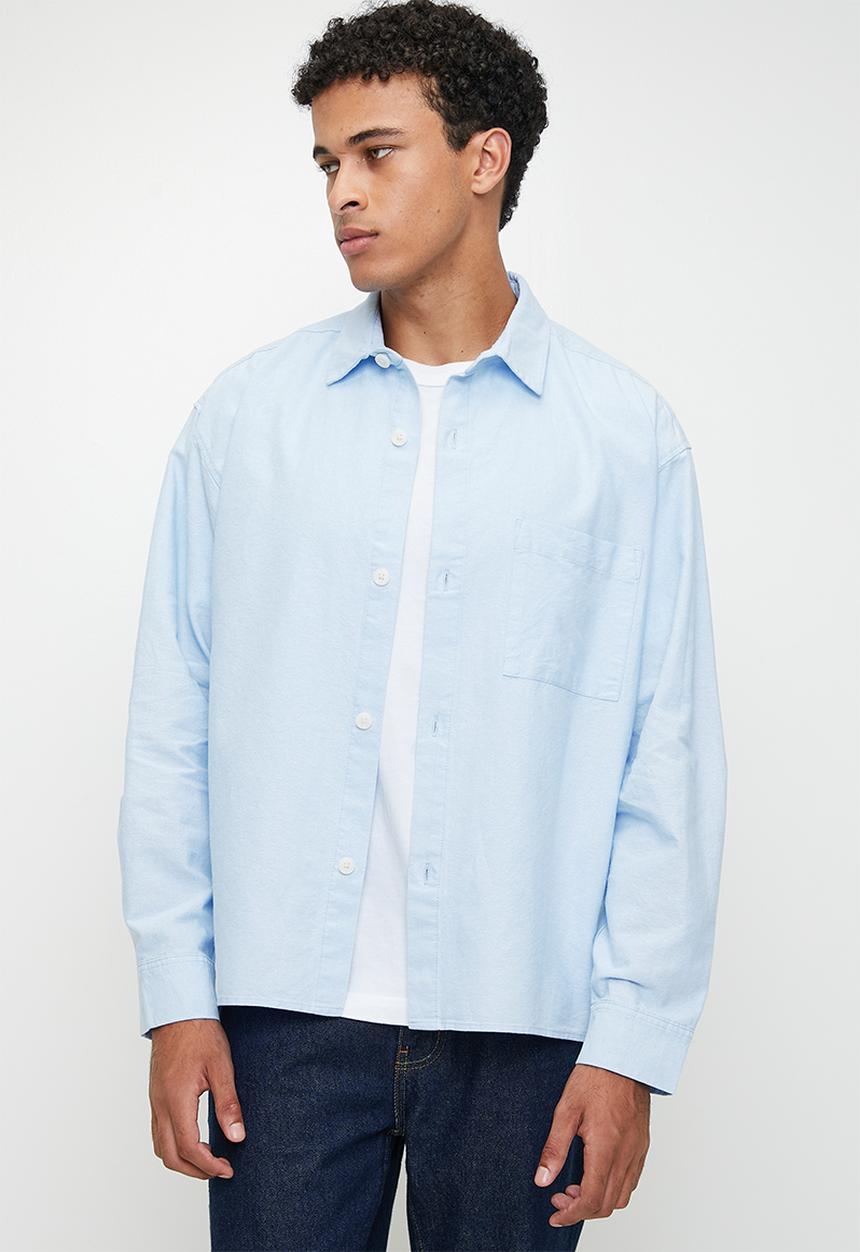 Cotton On - Bedford Long Sleeve Shirt - Sky Emb