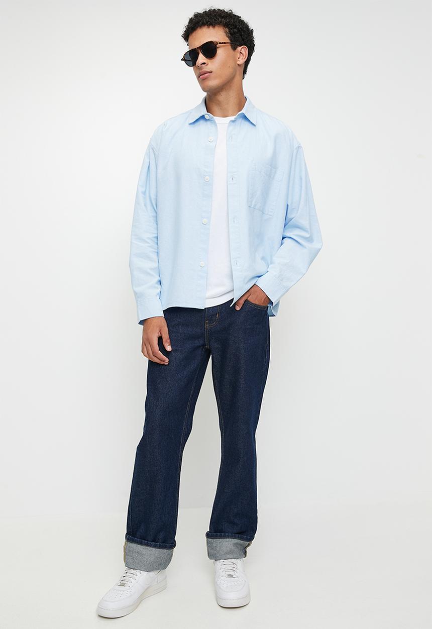 Cotton On - Bedford Long Sleeve Shirt - Sky Emb