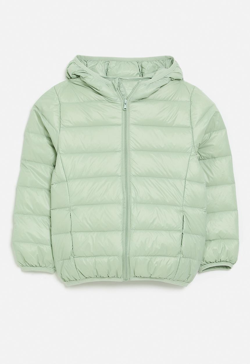 Pop Candy - Hooded puffer jacket- green