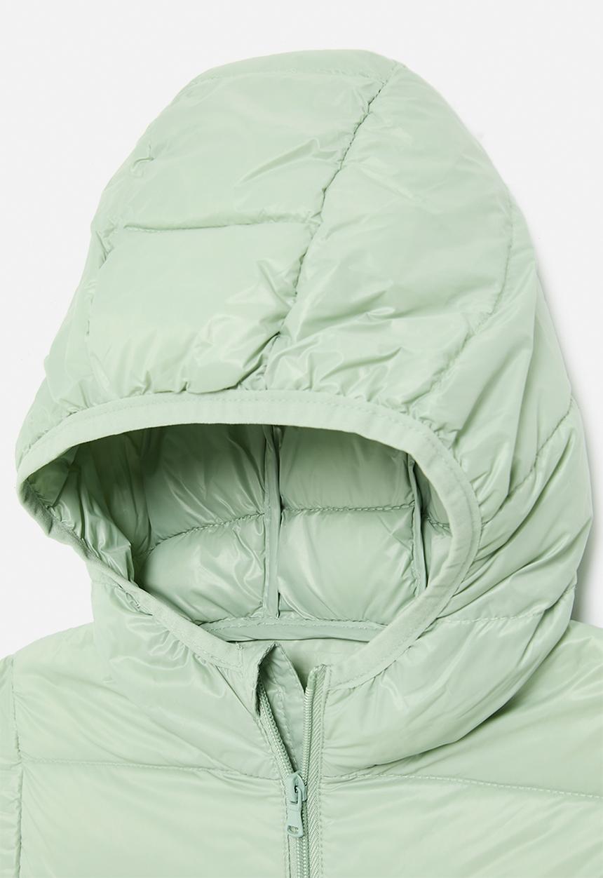 Pop Candy - Hooded puffer jacket- green