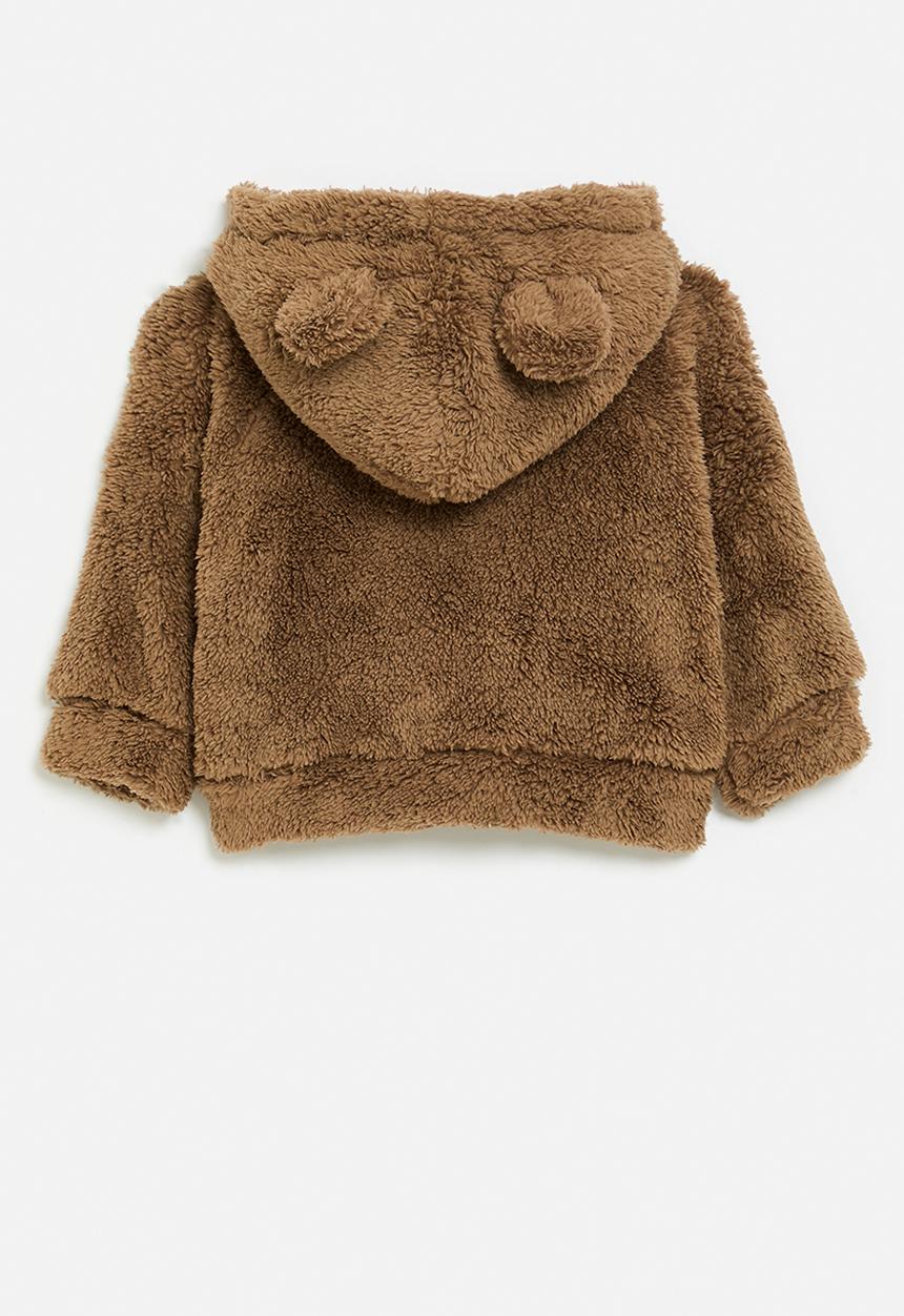 Pop Candy - Hooded zip thru jacket-brown