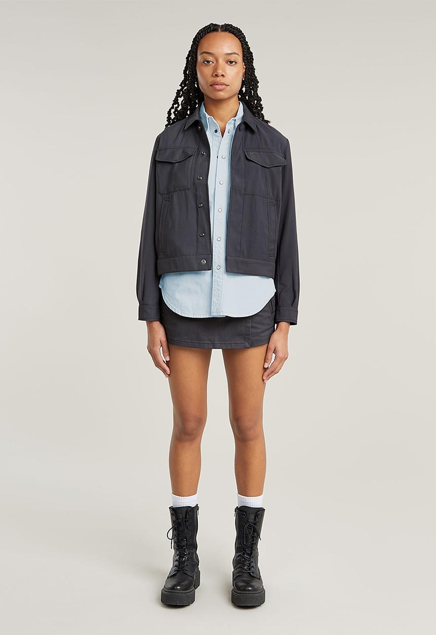G-STAR - Slim Western Shirt l\s \Wmn - Beached Faded Seasalt