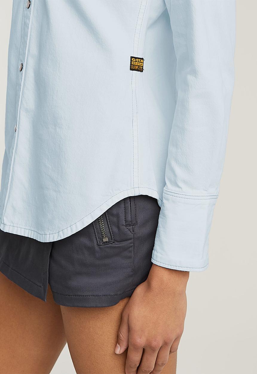 G-STAR - Slim Western Shirt l\s \Wmn - Beached Faded Seasalt