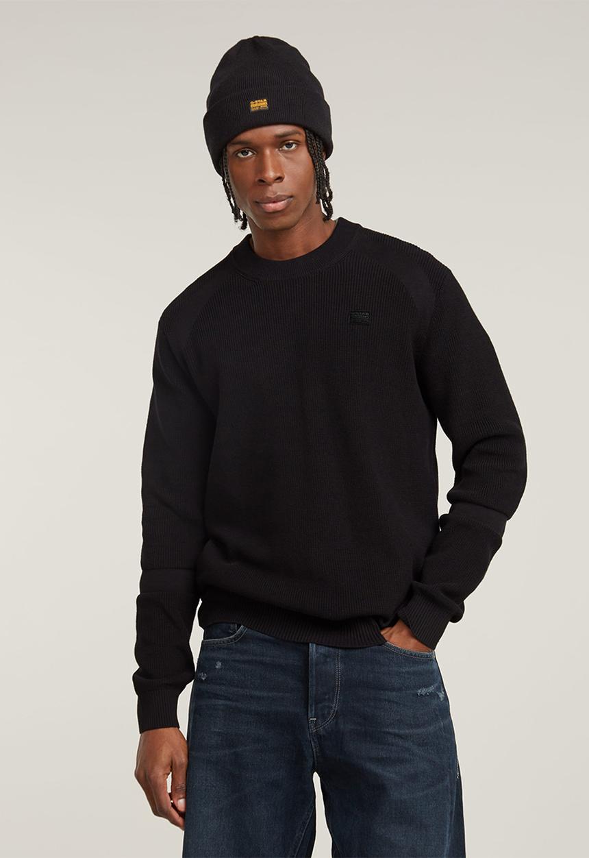 G-STAR - Detailed r knit - dk black