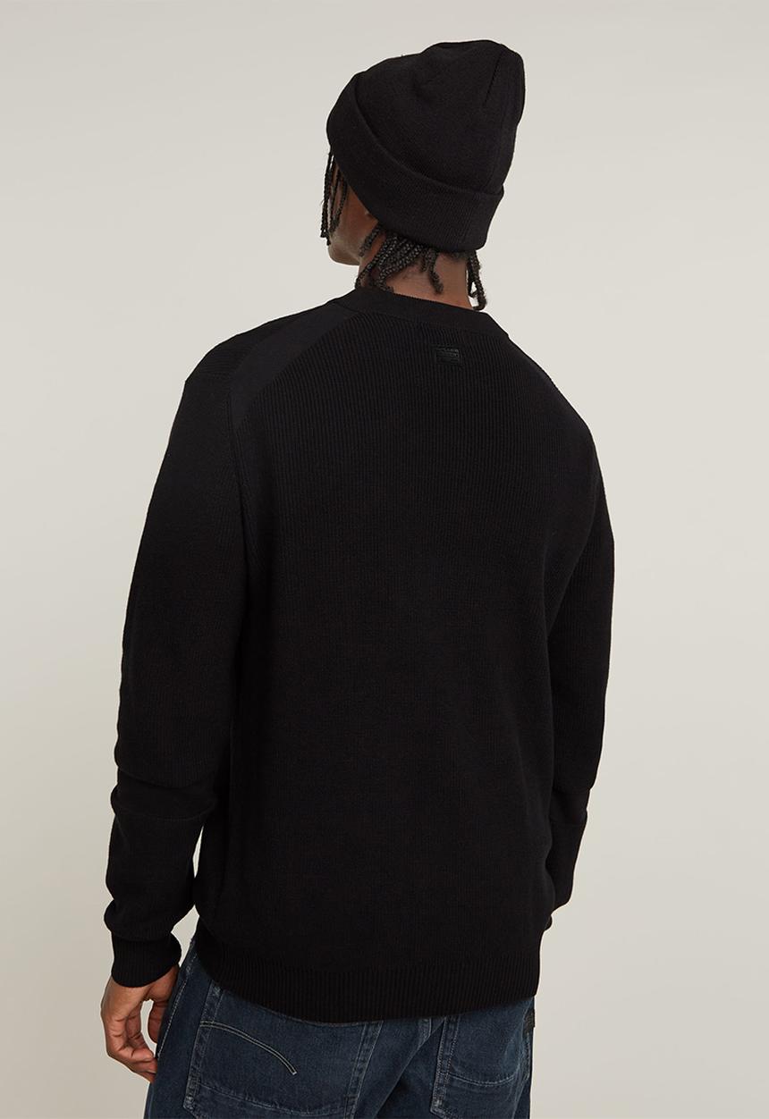 G-STAR - Detailed r knit - dk black