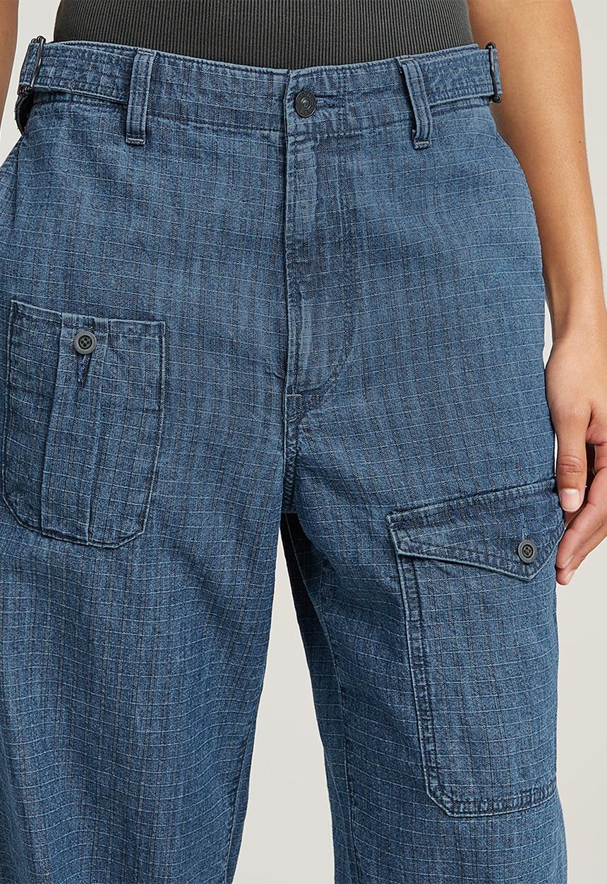 G-STAR - Belted Cargo Loose 2.0 Wmn - Faded  Indigo Ripstop