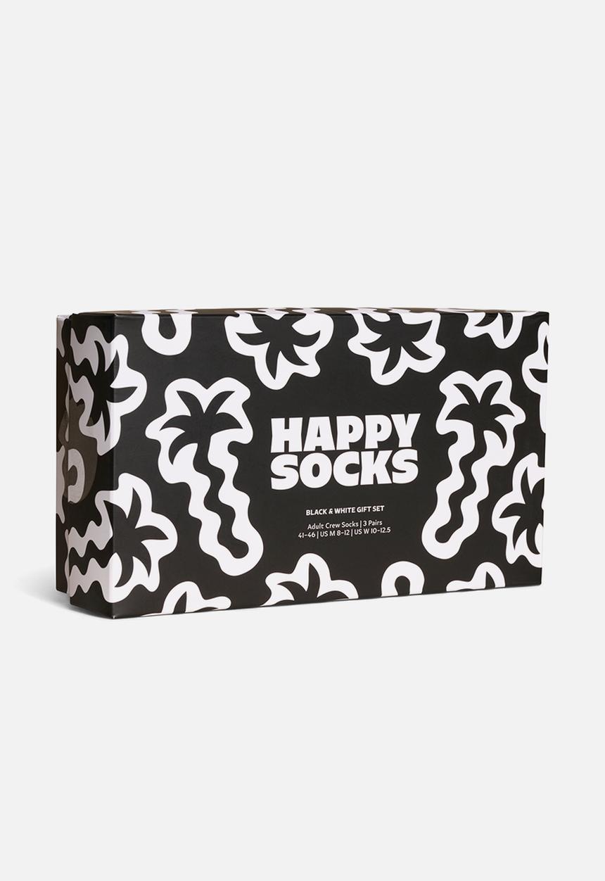 Happy Socks - 3 Pack Black And White Gift Set - Black & White