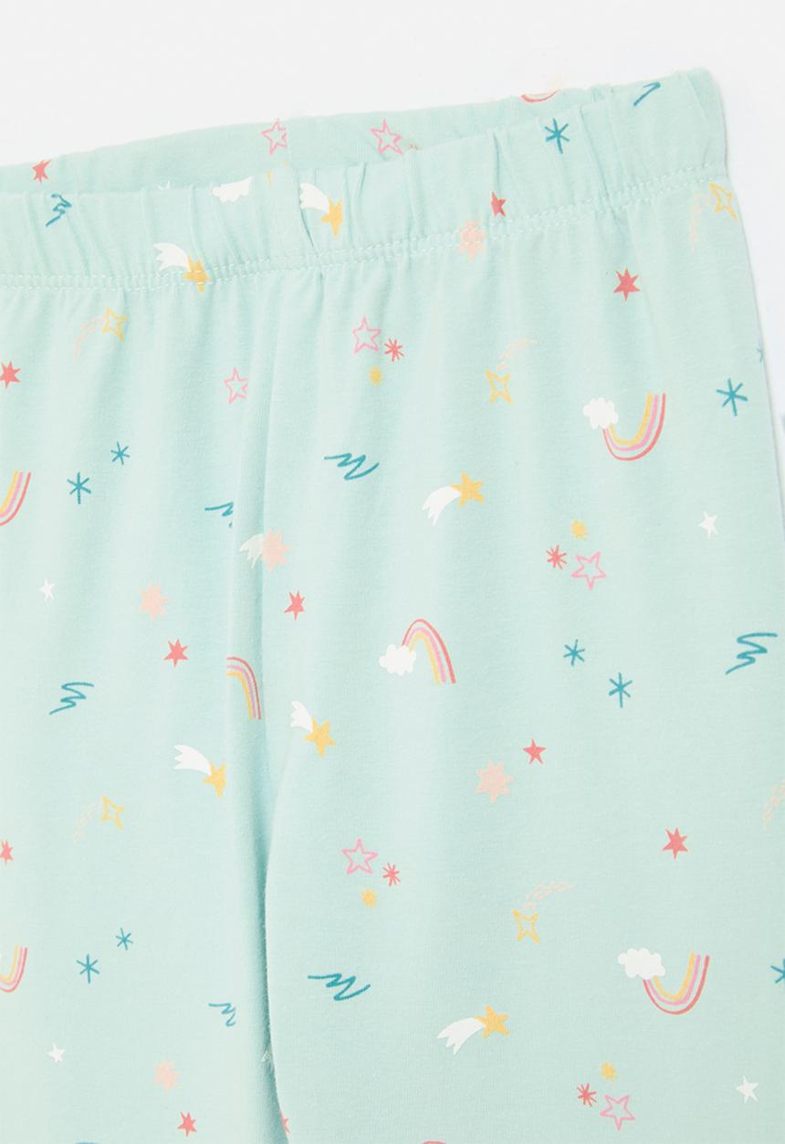 Pop Candy - Printed leggings-light blue