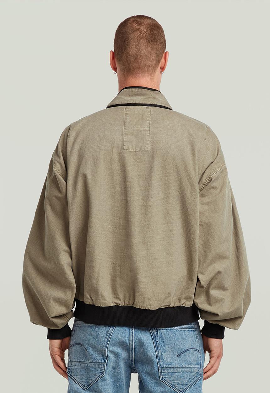 G-STAR - Oversized denim bomber - grey